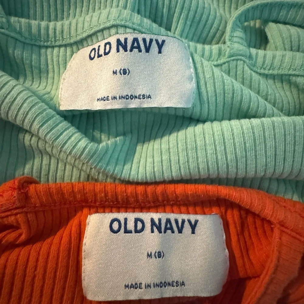 Old Navy Girls Rib-Knit Sleeveless Fit & Flare Dress Set of 2 Bundle Size M (8)